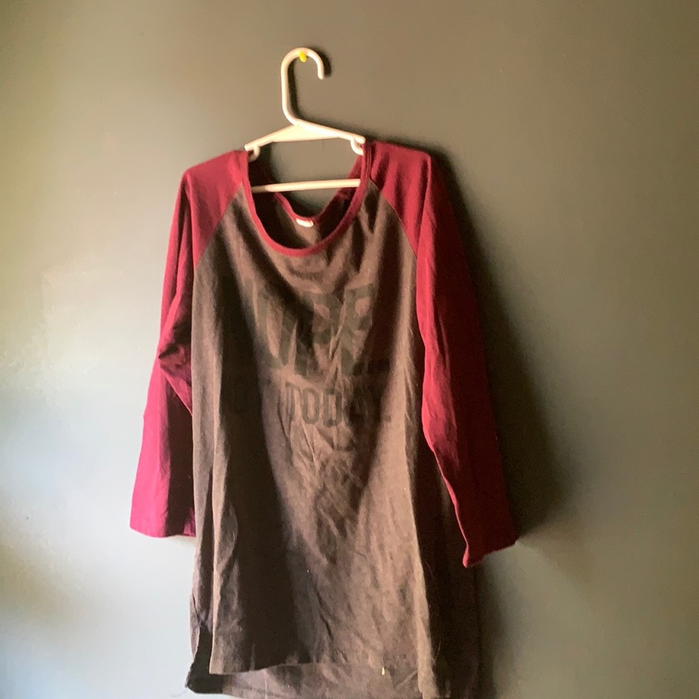 Purple and grey longe sleeve Nope Not Today size m